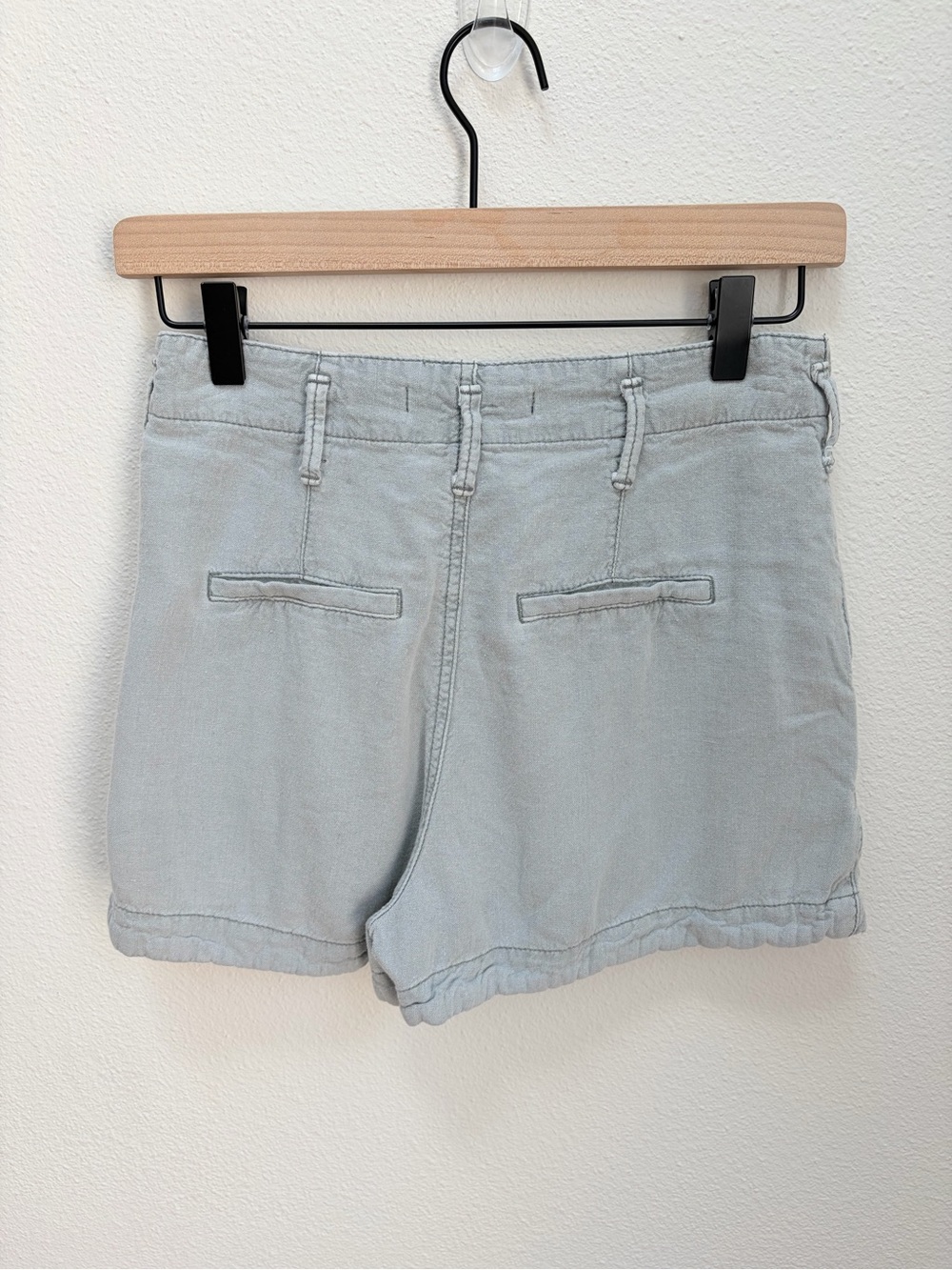 Abercrombie High Rise Shorts Relaxed  Breathable Lightweight Linen Gray Size Xs - Picture 3 of 6